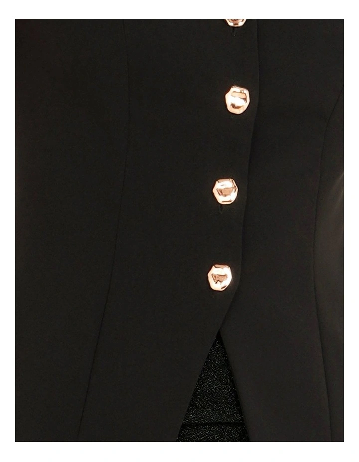 Yuema Longline Vest Top in Black image 6