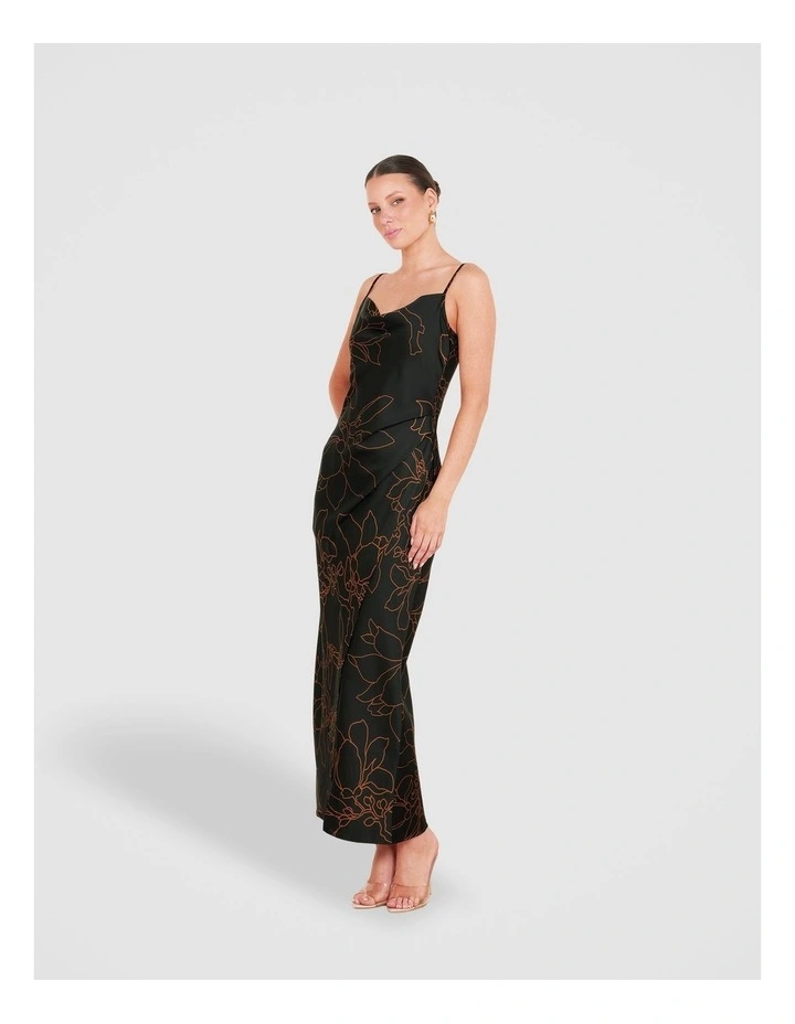 Elicia Cowl Neck Maxi Dress in Multi image 3