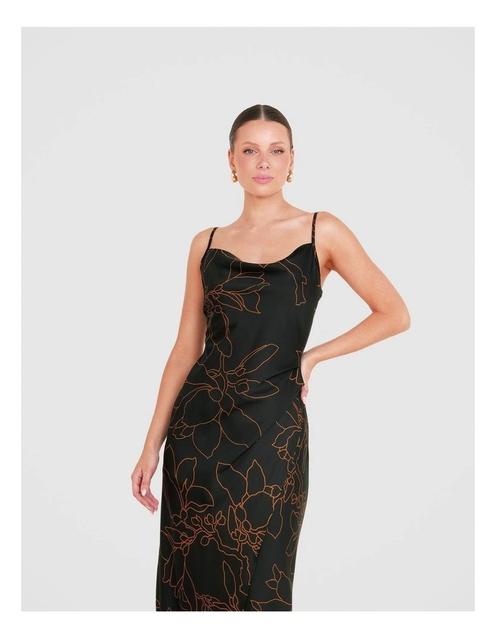 Elicia Cowl Neck Maxi Dress in Multi image 4