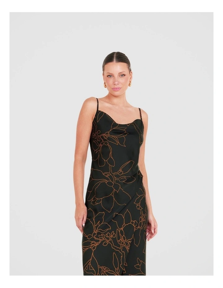 Elicia Cowl Neck Maxi Dress in Multi image 5