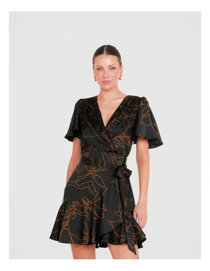 Jade Short Sleeve Mini Dress in Multi image 1