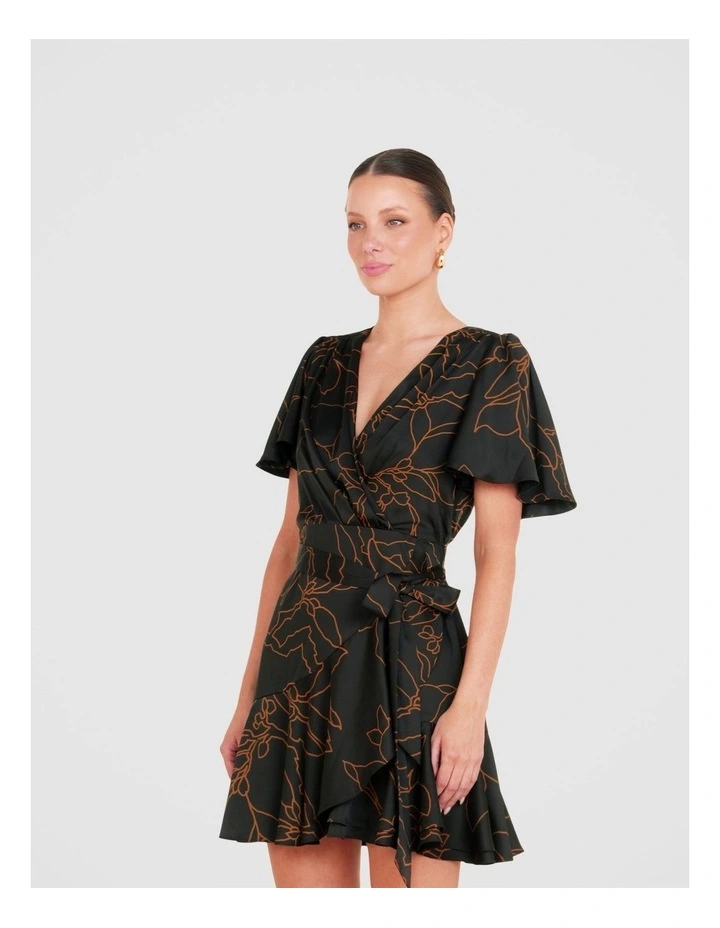 Jade Short Sleeve Mini Dress in Multi image 3