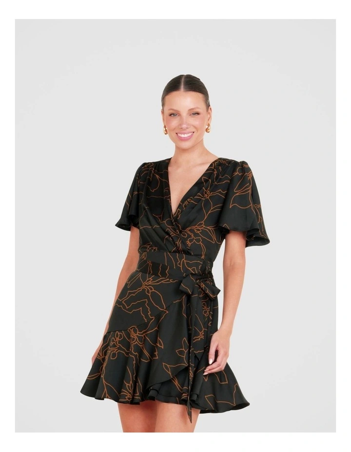 Jade Short Sleeve Mini Dress in Multi image 5