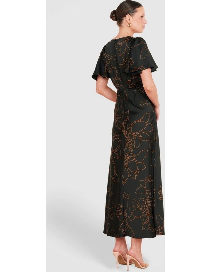 Becky Short Sleeve Maxi Dress in Multi image 2