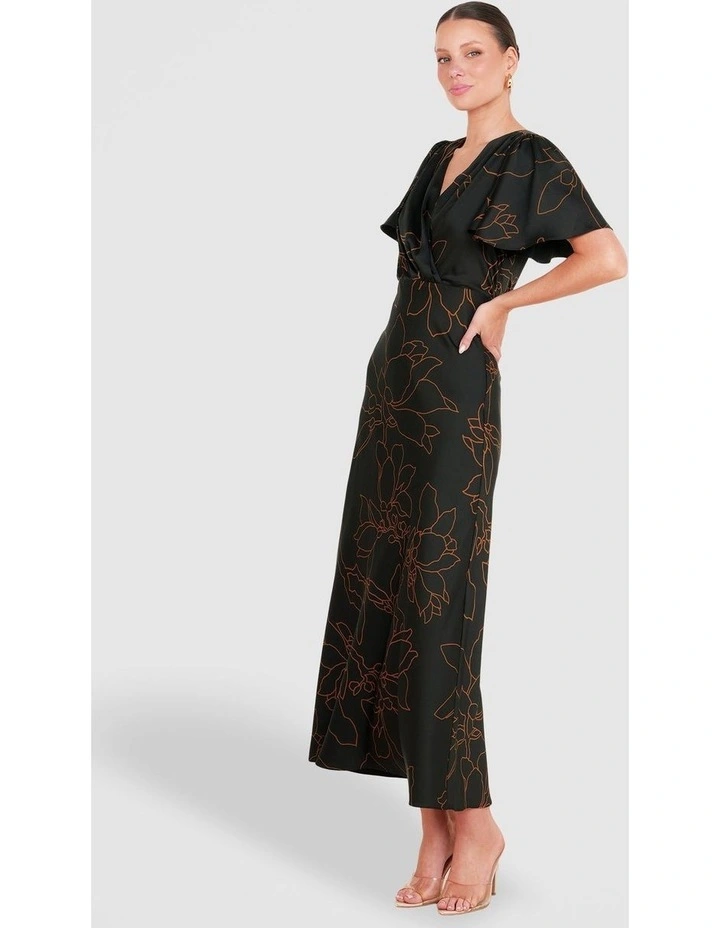 Becky Short Sleeve Maxi Dress in Multi image 3