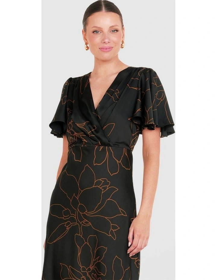 Becky Short Sleeve Maxi Dress in Multi image 4