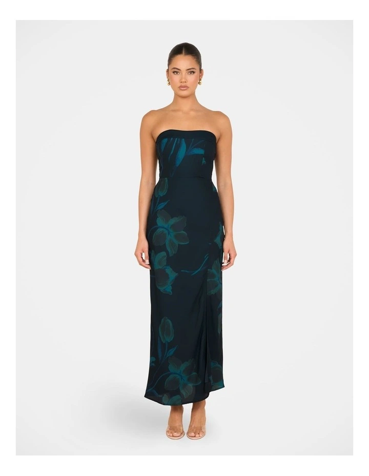 Frannie Strapless Maxi Dress in Blue image 1