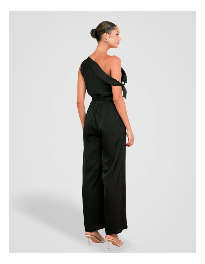 Quentina Asymmetric Jumpsuit in Black image 2