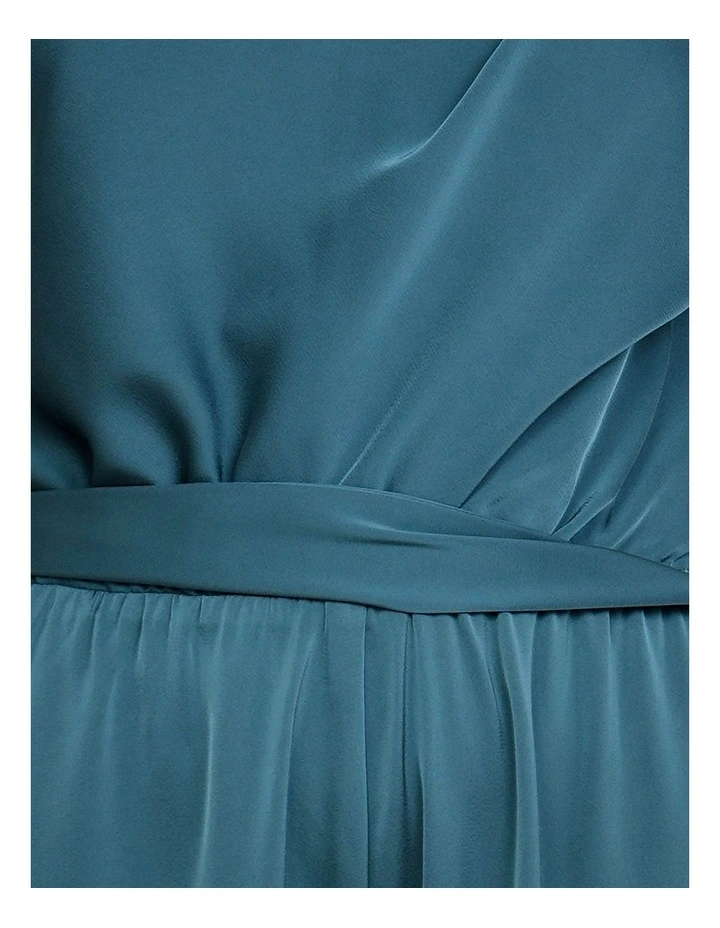 Quentina Asymmetric Jumpsuit in Teal image 6