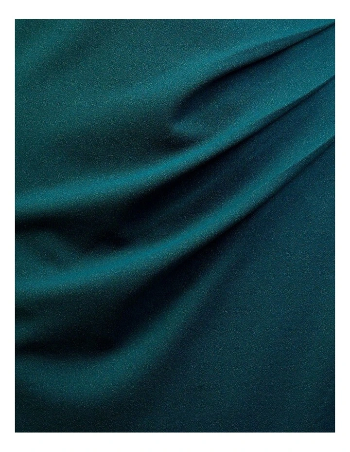 Goya One Shoulder Midi Dress in Green image 6