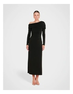 Palmer Off Shoulder Maxi Dress in Black