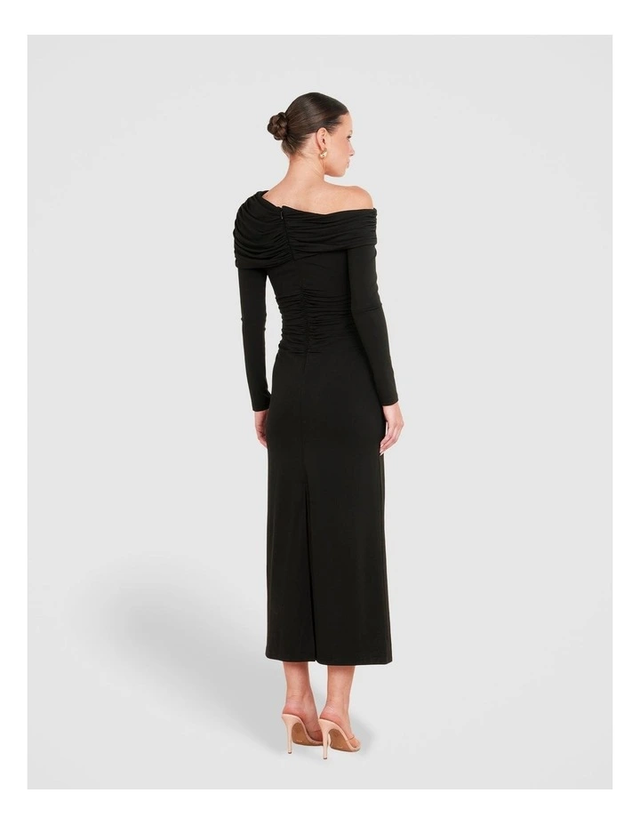 Palmer Off Shoulder Maxi Dress in Black image 2