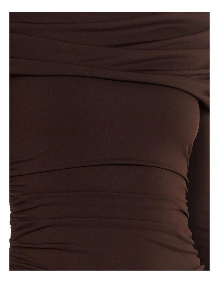 Palmer Off Shoulder Maxi Dress in Taupe image 6