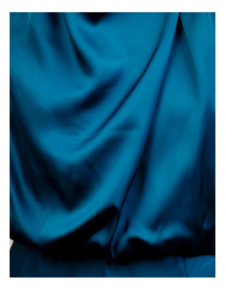 Como High Neck Midi Dress in Blue image 6