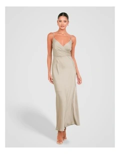 Yara Wrap Maxi Dress in Sage