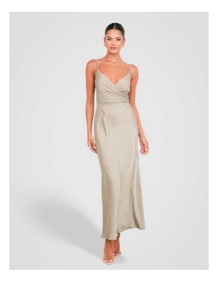 Yara Wrap Maxi Dress in Sage image 1