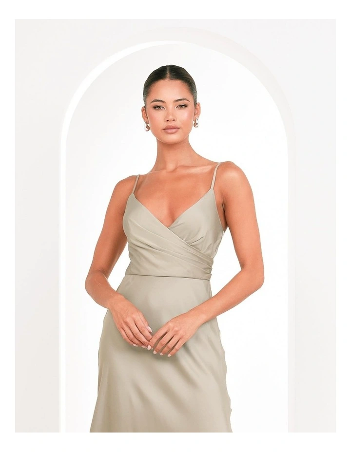 Yara Wrap Maxi Dress in Sage image 5