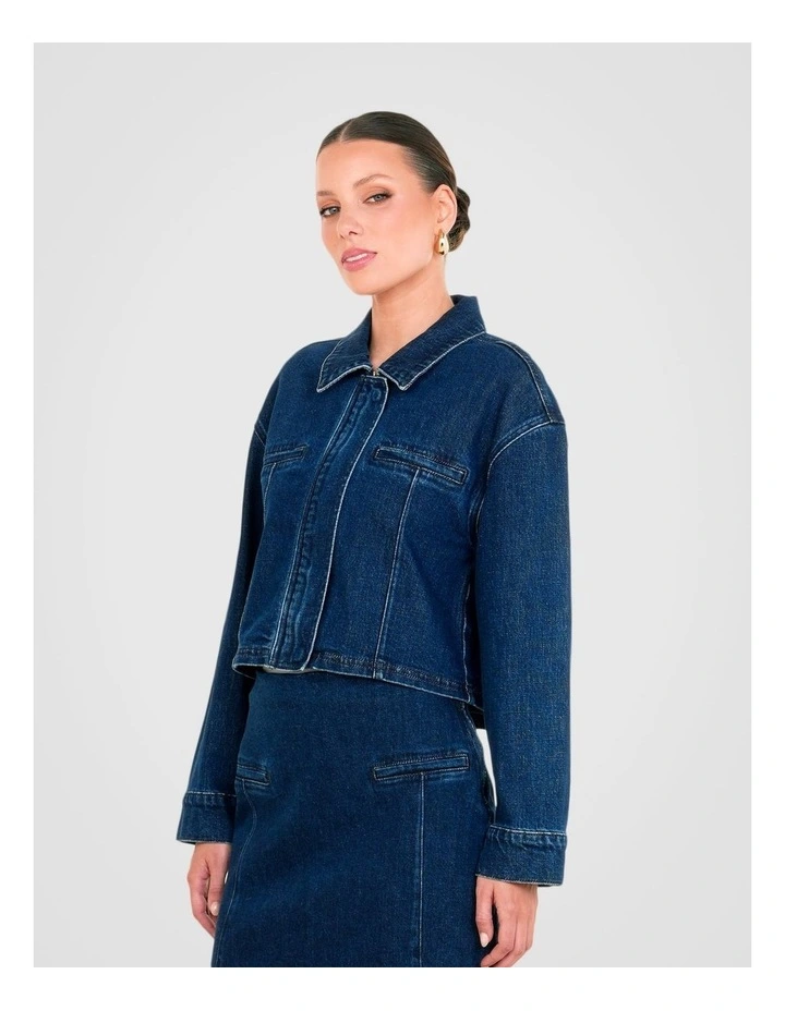 Kimmie Denim Jacket in Indigo image 3