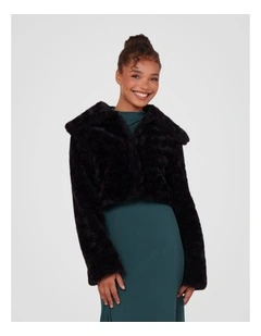 Marlow Faux Fur Jacket in Black