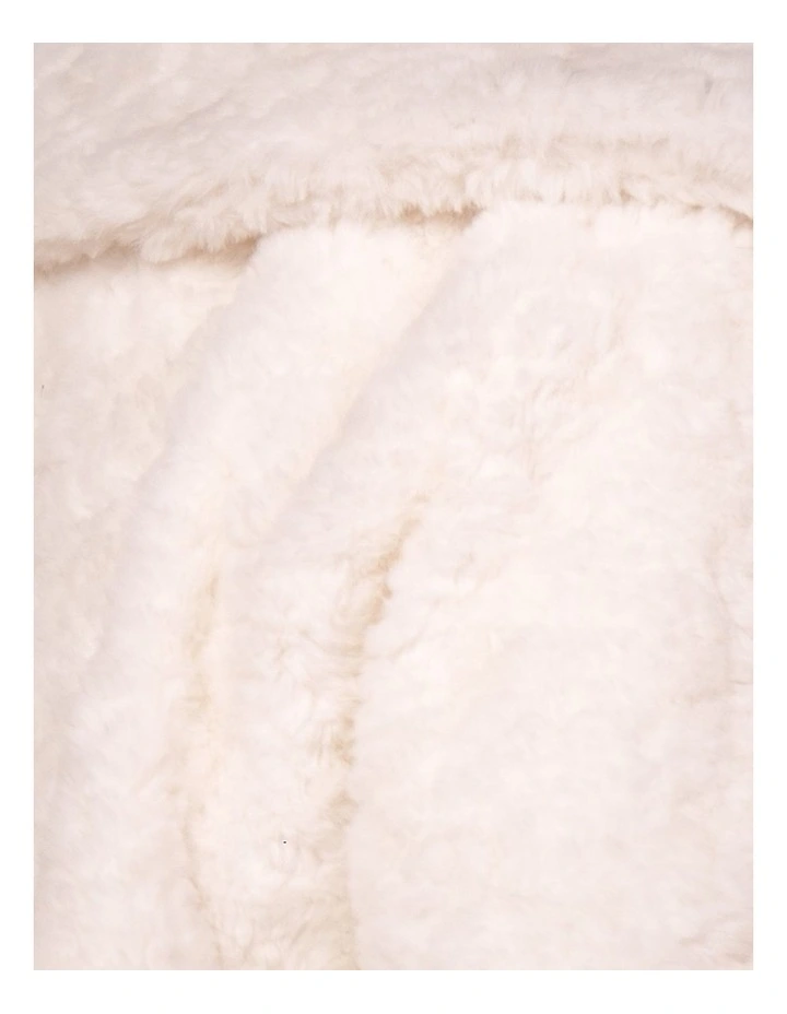 Marlow Faux Fur Jacket in Ivory image 6