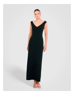 Oaklyn Off Shoulder Gown in Black