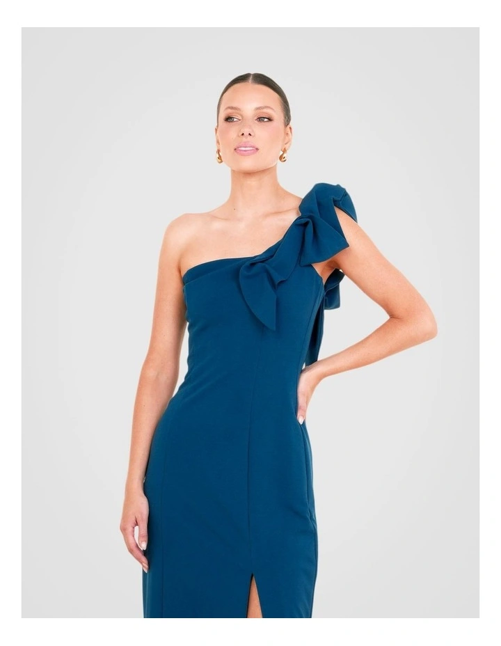 Sadie One Shoulder Midi Dress in Blue image 5