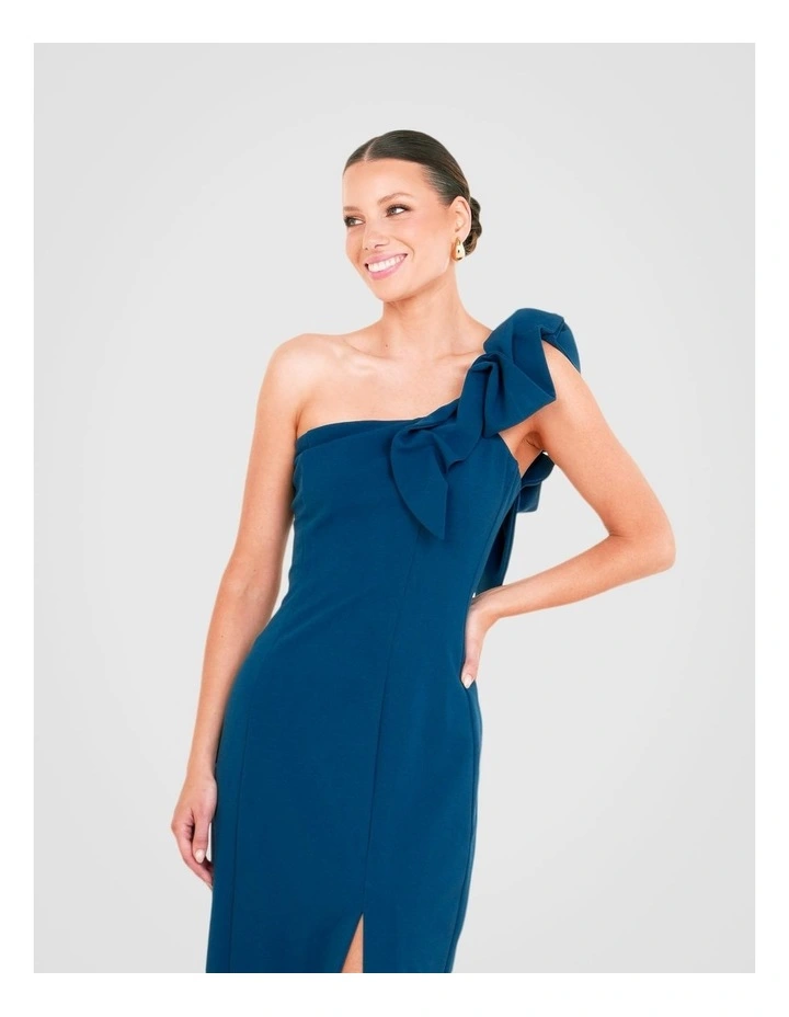 Sadie One Shoulder Midi Dress in Blue image 6