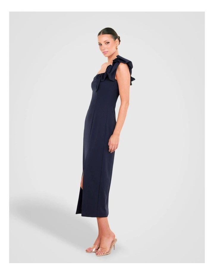 Sadie One Shoulder Midi Dress in Blue image 7