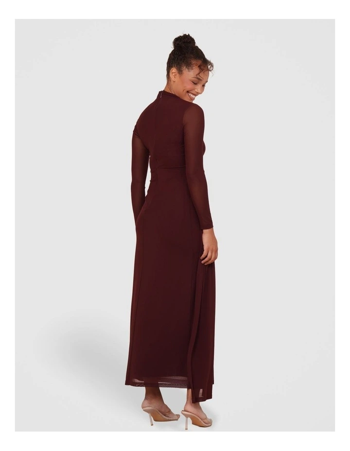 Clara Long Sleeve Maxi Dress in Plum image 2