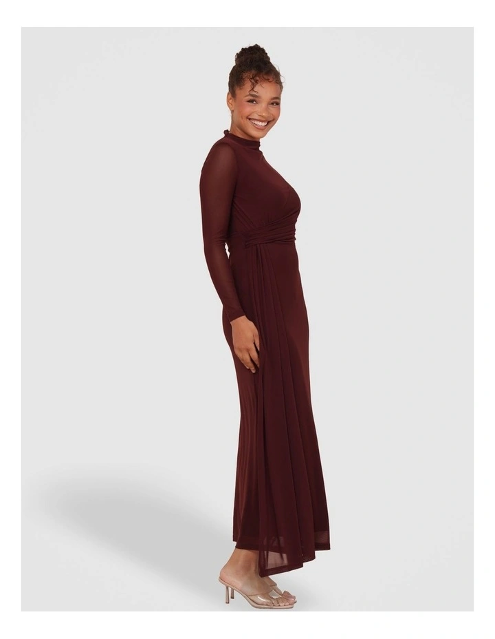 Clara Long Sleeve Maxi Dress in Plum image 3