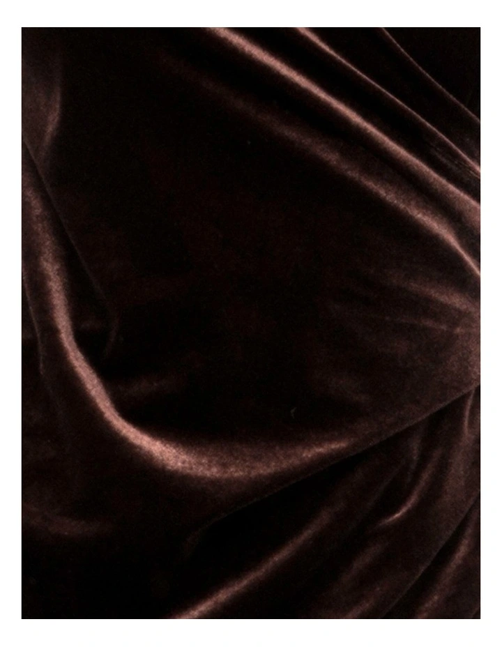 Scotia Off Shoulder Gown in Brown image 6