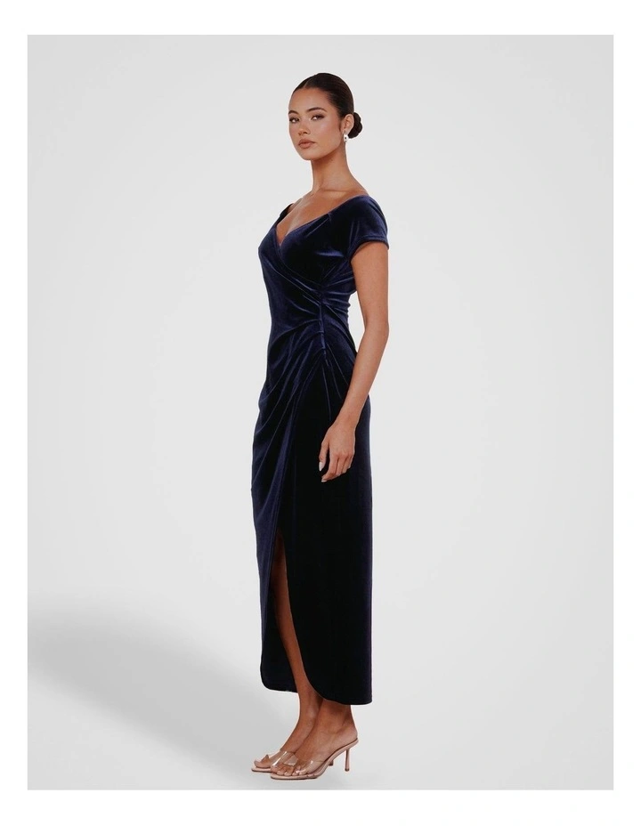 Scotia Off Shoulder Gown in Blue image 3