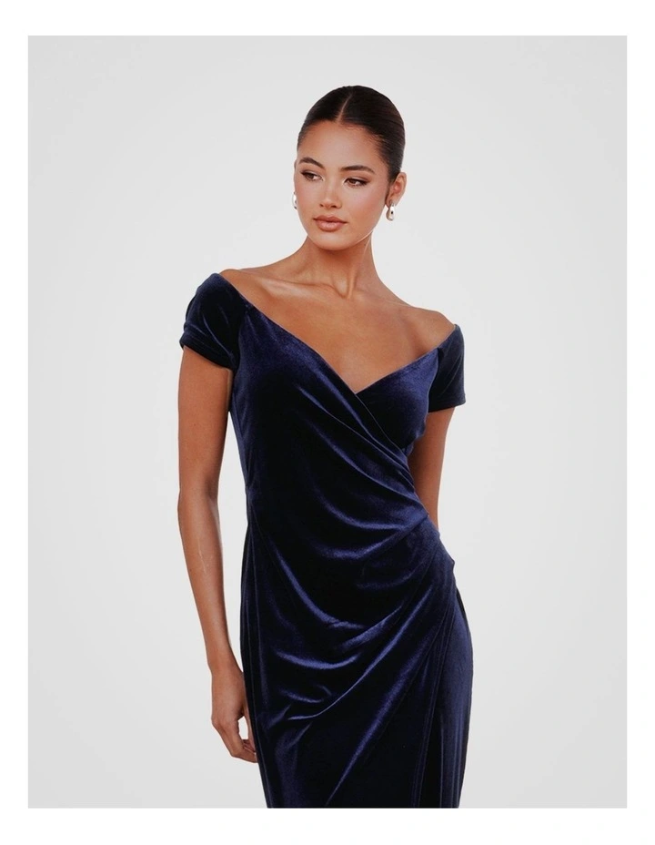 Scotia Off Shoulder Gown in Blue image 5