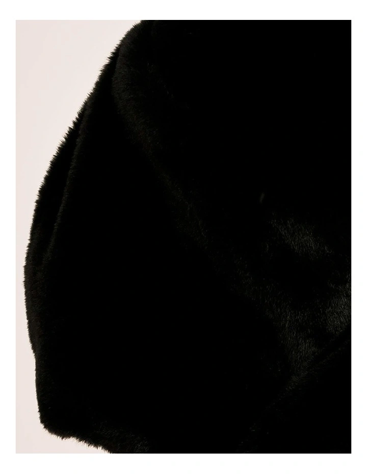 Blakely Faux Fur Stole Jacket in Black image 6