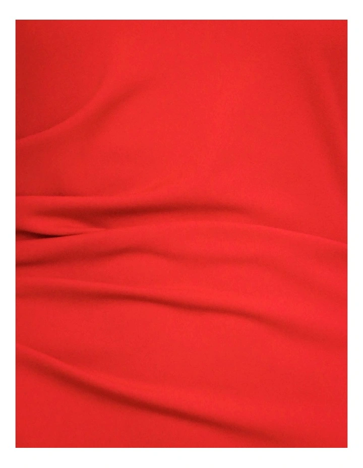 Clara Off Shoulder Midi Dress in Red image 6