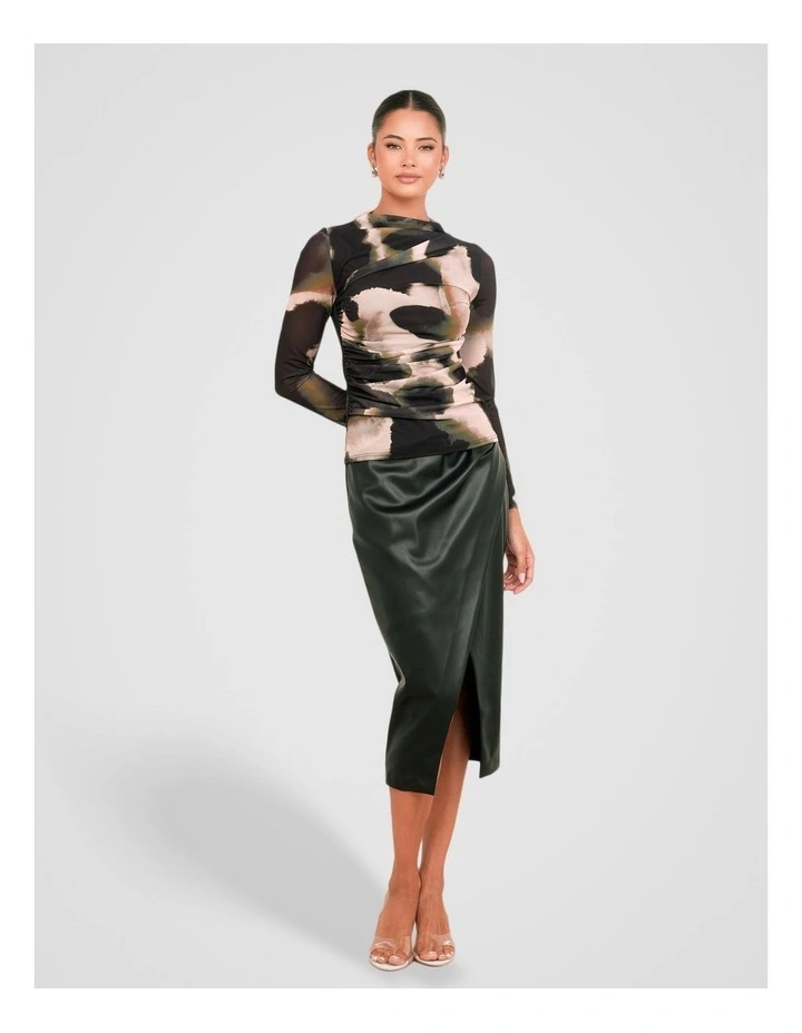 Hunter Gathered Mesh Top in Multi image 5