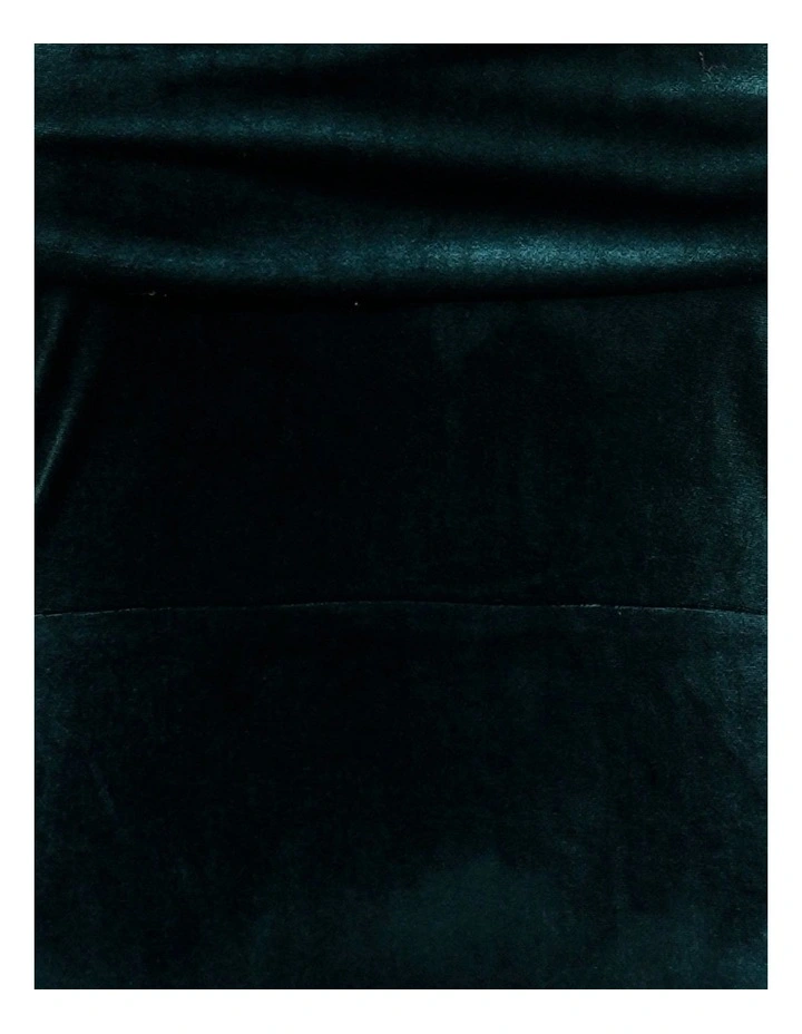 Berlin Cowl Neck Velvet Gown in Teal image 6