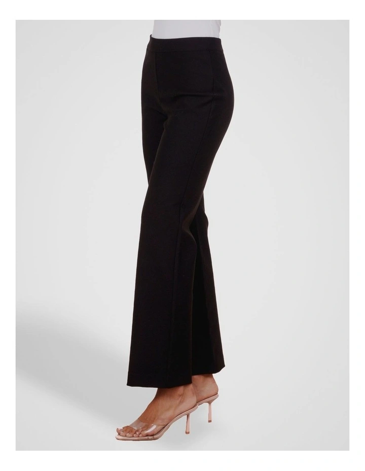 Yuri Slim Ponte Pant in Black image 4