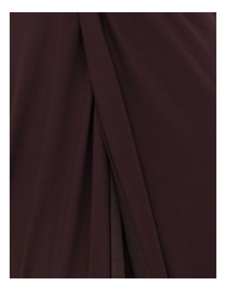 Jolie V-Neck Knot Gown in Brown image 6
