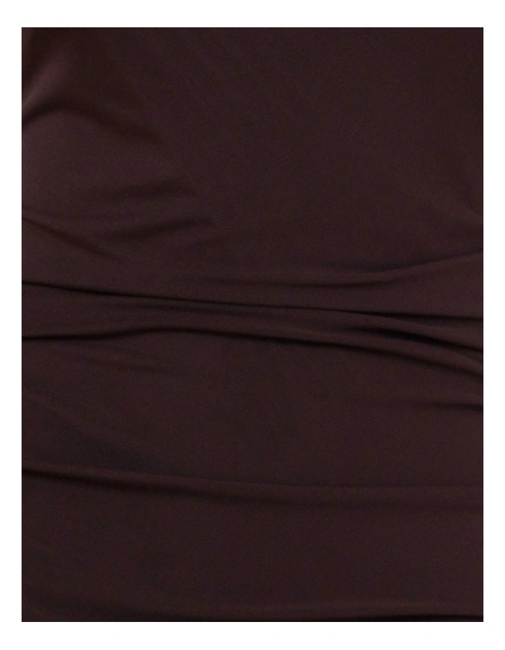 Azlynn Asymmetric Maxi Dress in Brown image 6