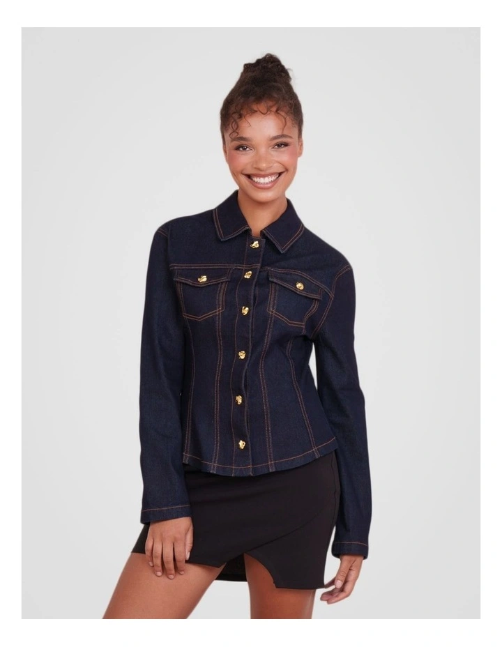 Farah Classic Denim Jacket in Indigo image 1