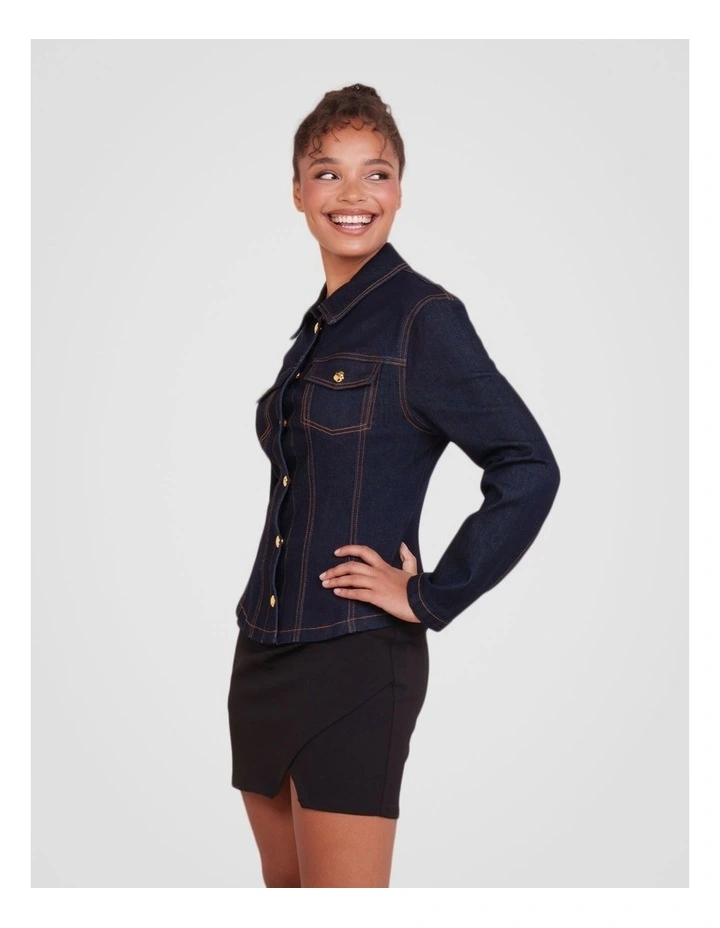 Farah Classic Denim Jacket in Indigo image 3