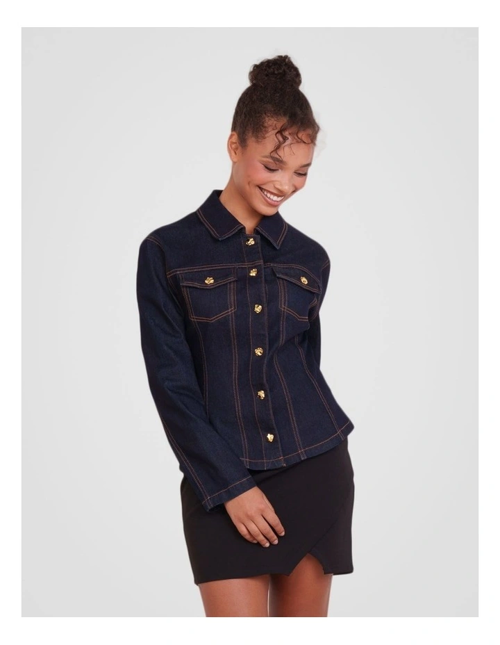 Farah Classic Denim Jacket in Indigo image 4
