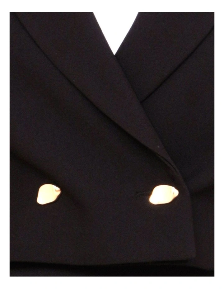 Qamar Cropped Blazer in Black image 6