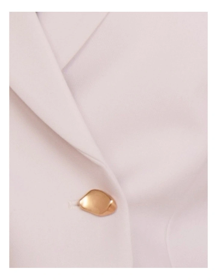 Qamar Cropped Blazer in Sand image 6