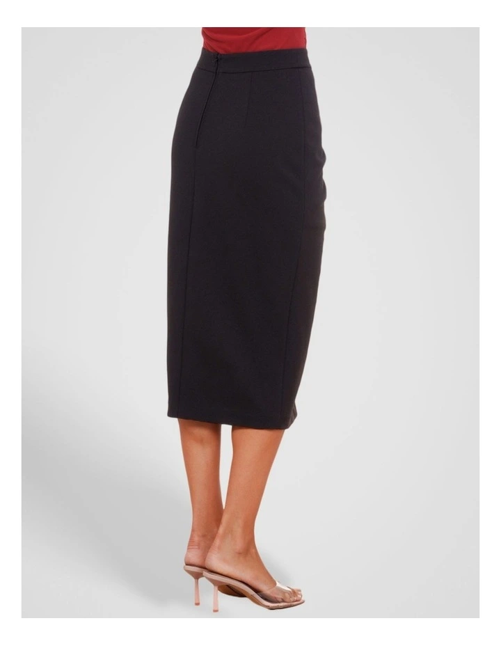 Ellery Cross Over Midi Skirt in Black image 2