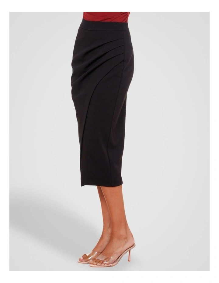 Ellery Cross Over Midi Skirt in Black image 3