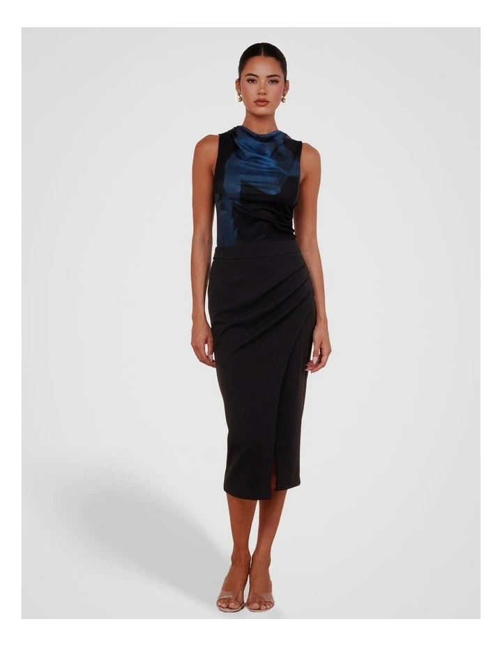 Ellery Cross Over Midi Skirt in Black image 5
