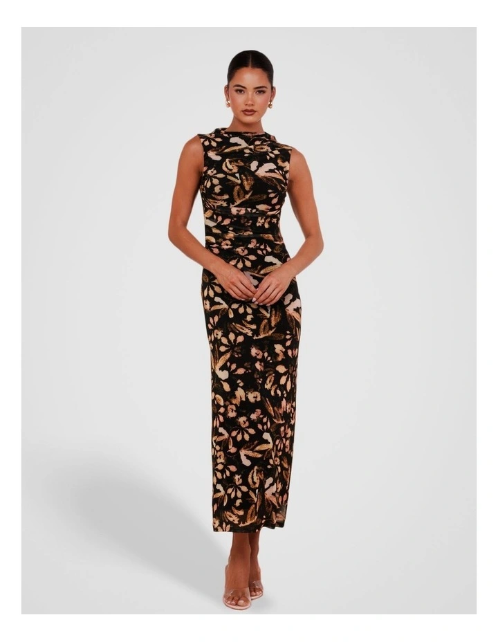 Hayman Gathered Maxi Dress in Print image 1