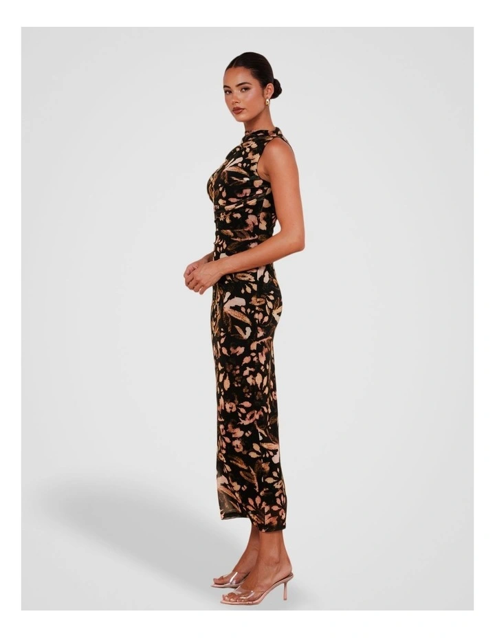 Hayman Gathered Maxi Dress in Print image 3